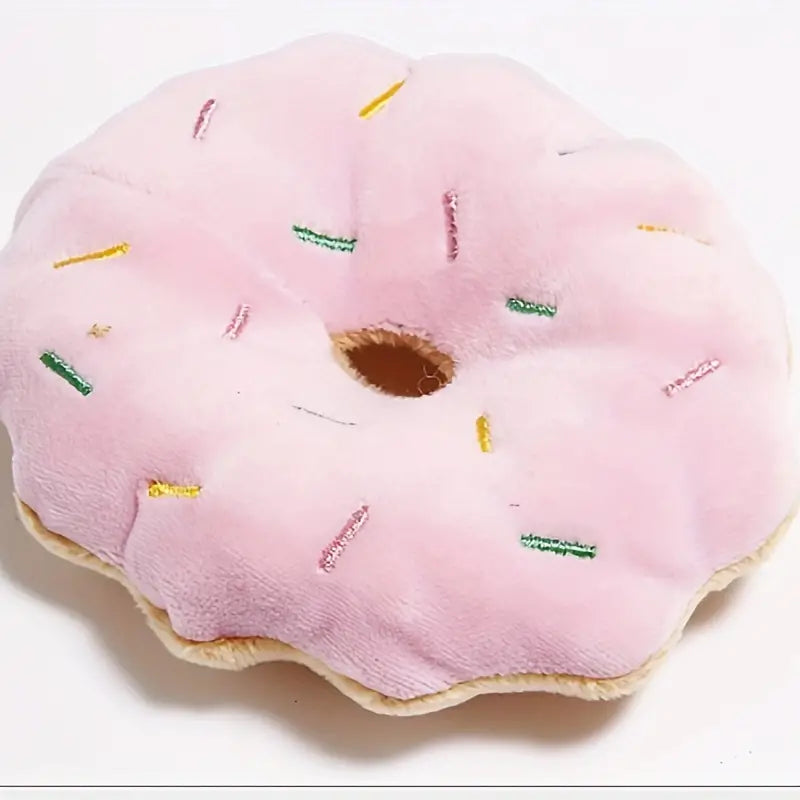 Squeaky Plush Donut