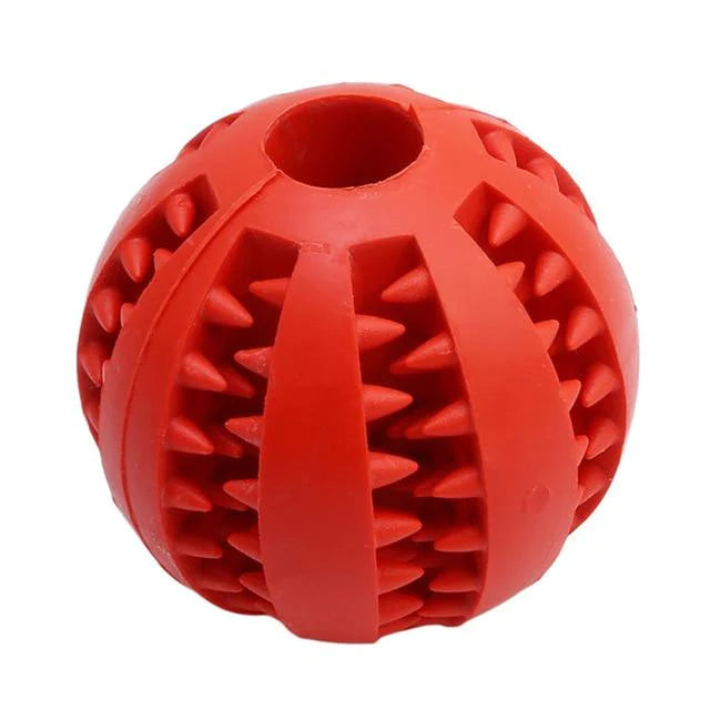 Red Puzzle Treat Dog Ball